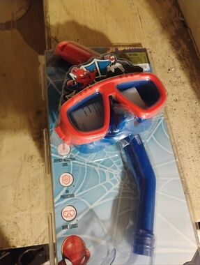 Spider-Man Kids Swim Mask and Snorkel Set - Red & Blue